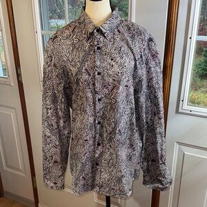 Desigual Man Blue, Pink and White Floral Dress Shirt